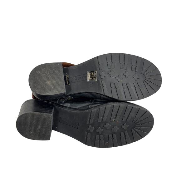 SIXTYSEVEN Black Leather Moto Ankle Boots Clogs Strappy Buckle Sz 39 Women 8-8.5 - Picture 6 of 11